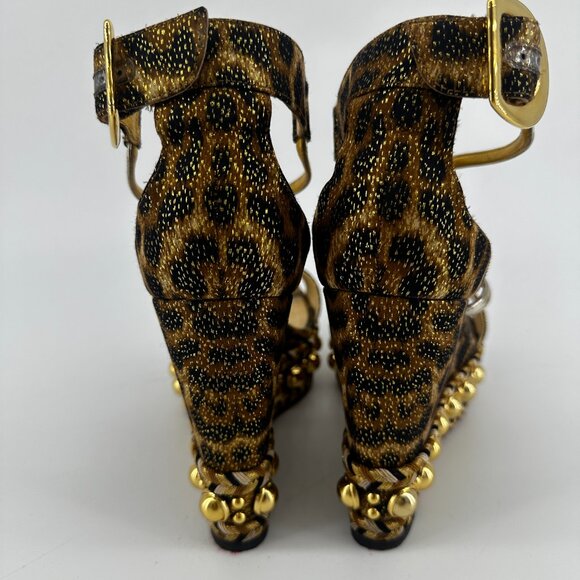 Louboutin Chocazeppa Wedges in Leopard - Size 39 - Picture 7 of 8